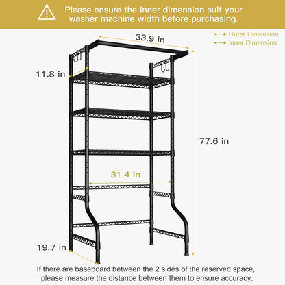 Ulif U11 Over Washer and Dryer Shelves, 3 Tiers Laundry Room Storage and Organizer Standing Shelf