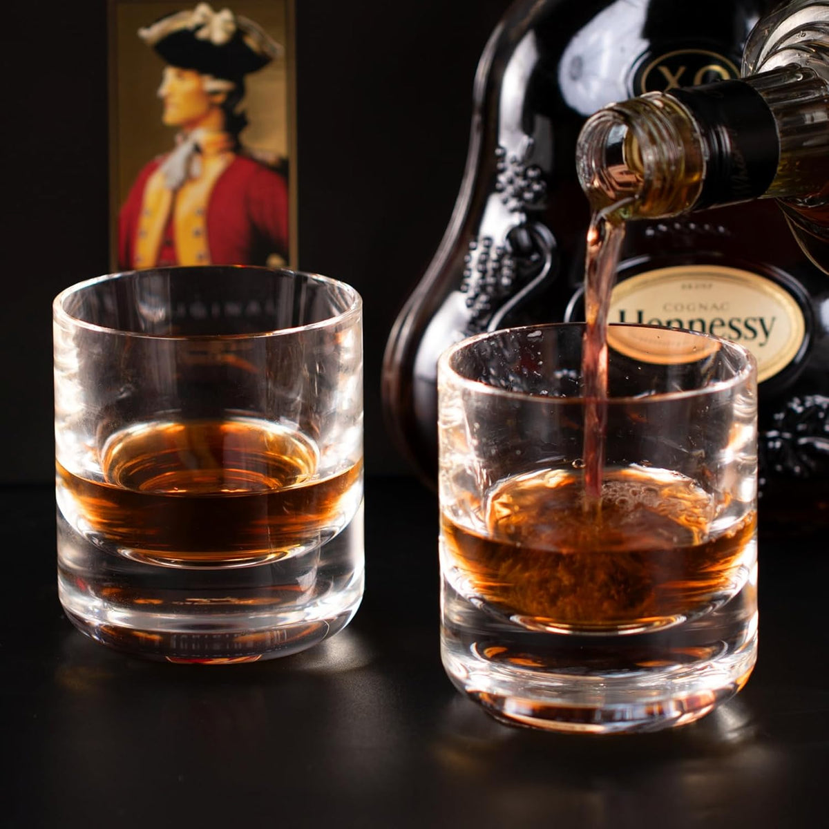 KAMMAK Crystal Whiskey Glasses Set of 2, 6.76oz Old Fashioned Glasses Stemless, Hand Blown White