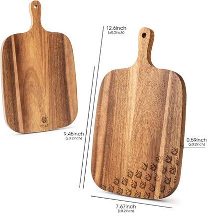 Acacia Wood Cutting Board - Wooden Kitchen Cutting Board for Meat, Cheese, Bread,Vegetables