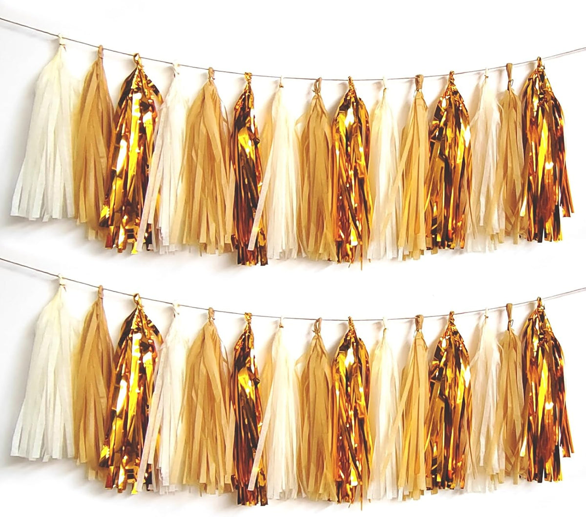 Shiny Tassel Garland Tissue Paper Tassel Banner,Tassels Party Decorations for