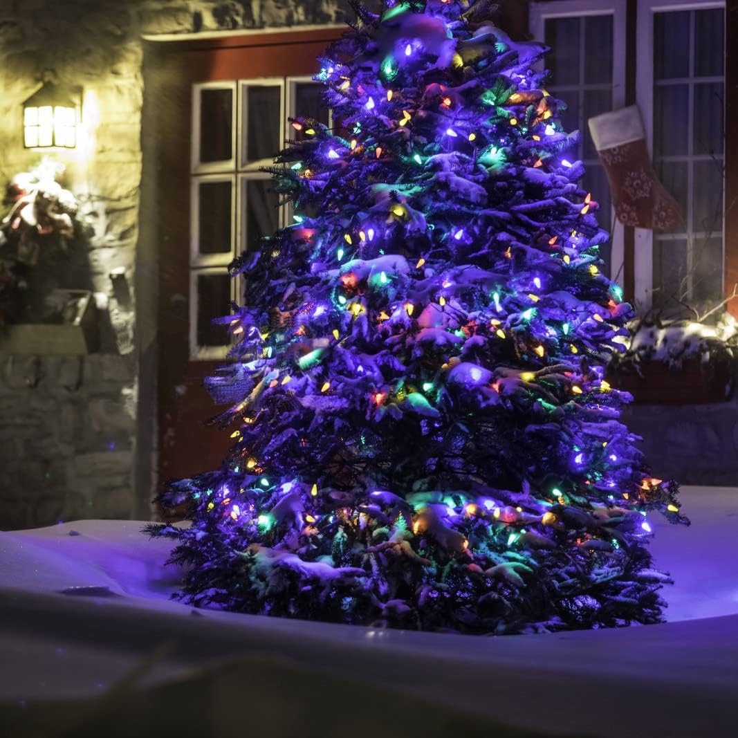 Solar Christmas Tree Lights Outdoor Solar Christmas Lights for Christmas Decorations, 100 LED C6