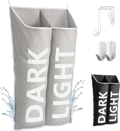 Hanging Laundry Hamper Bag XL 40x22", Space Saving over the Door Storage Bags, Behind the Door