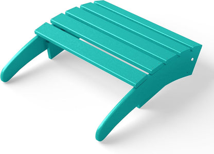 WestinTrends Outdoor Ottoman, Patio Adirondack Ottoman Foot Rest, All Weather Poly Lumber Folding