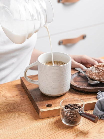 Kanwone Coffee Mugs 16oz, Stoneware Mugs Set, Ceramic Coffee Cups with Handle for Latte, Hot Tea