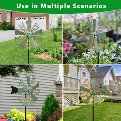 Viveta Wind Spinners Outdoor,13”Kinetic Wind Spinner Metal Vintage Windmill for Outdoor Garden