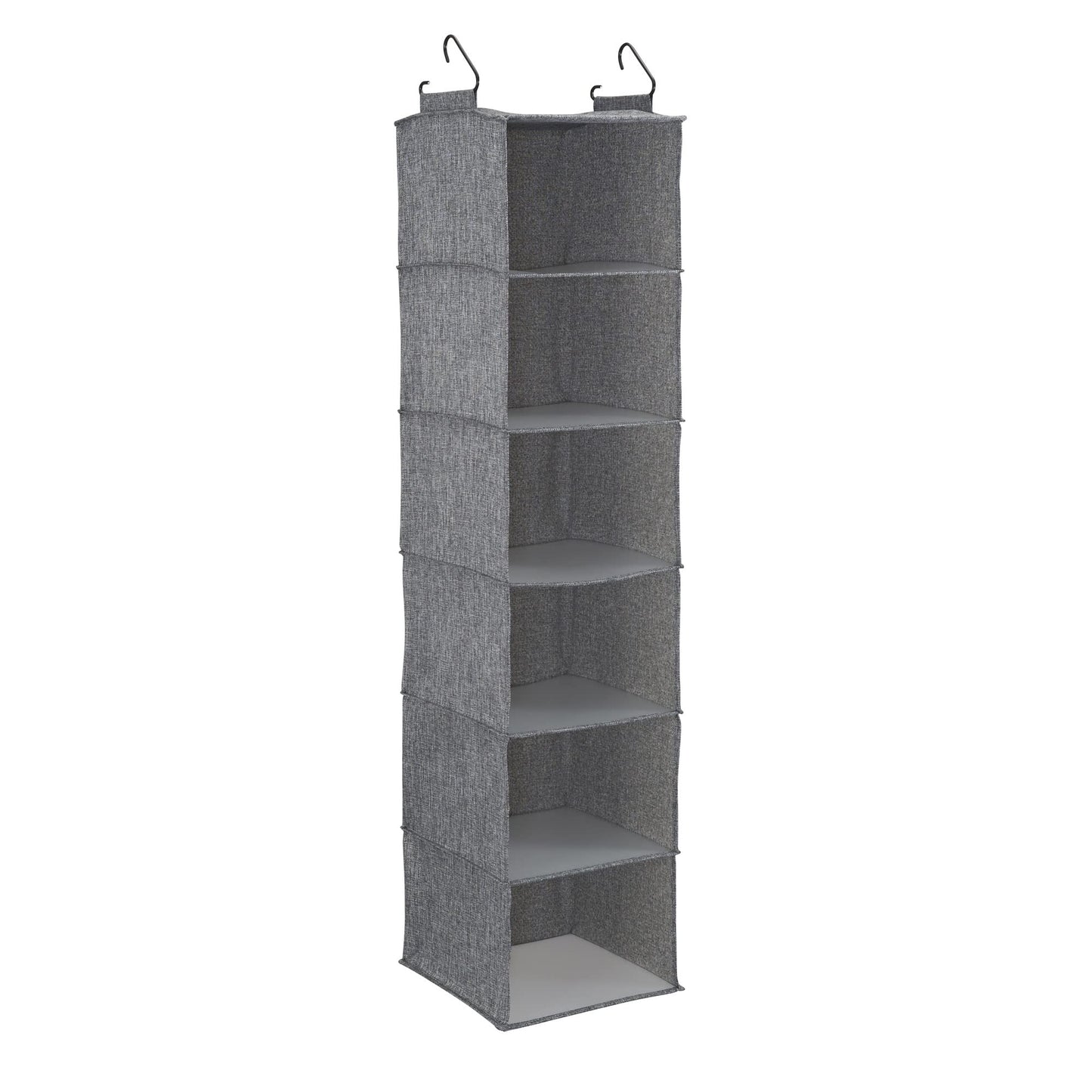 Household Essentials 6 Shelf Hanging Closet Organizer, Hanging Closet Shelf, Fabric Poly Linen and