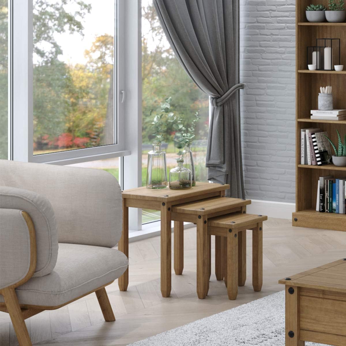 Small Coffee Table - Nesting Tables - Wood Nesting Tables - Small Coffee Tables for Living Room