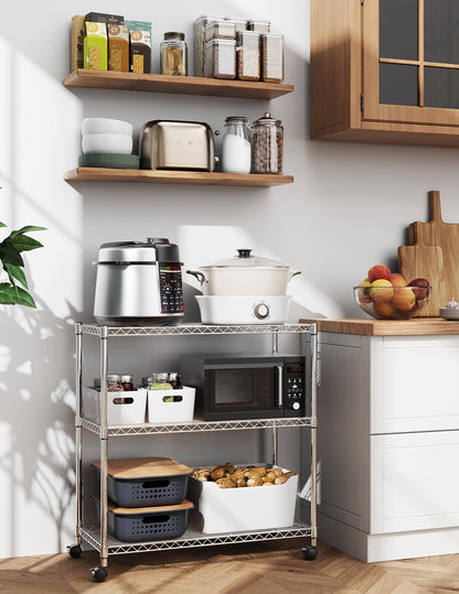 Simple Deluxe 3-Tier Storage Shelves, 750 Lbs Loading Capacity, 24.02" W x 13.78" D x 29.92" H