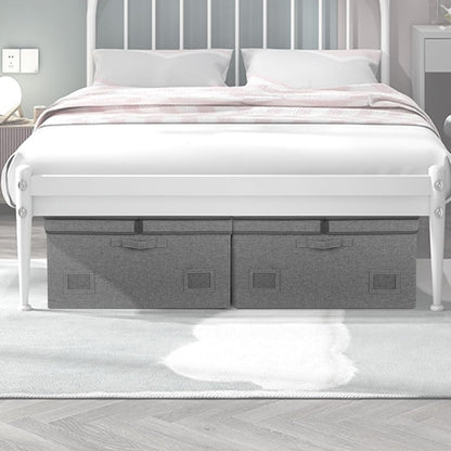 75 Quarts Extra Large Decorative Storage Bins with Lids, 1 Pack Gray Collapsible Storage Bins with