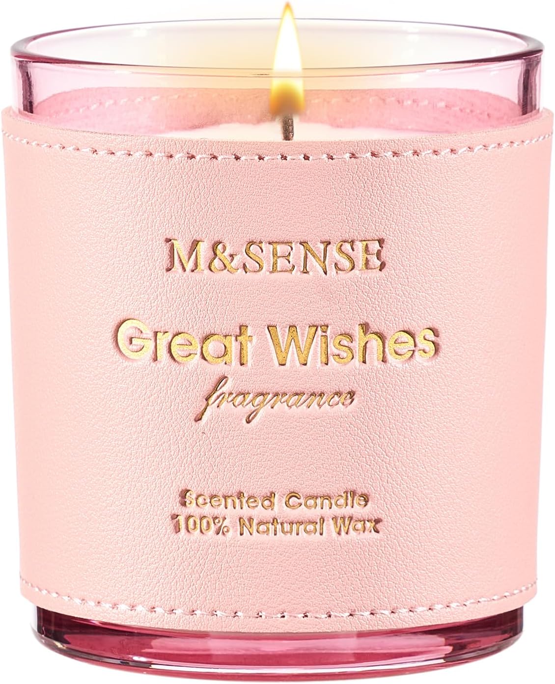 M&SENSE Floral Citrus Scented Candles, Vegan Soy Wax, Heavy Scented, No Toxin 10oz Long Lasting