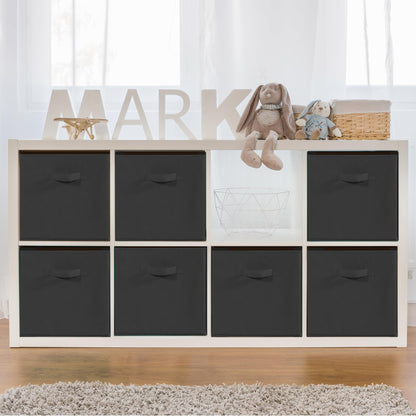 STORAGEIDEAS 11" Fabric Storage Bins, Collapsible Storage Cubes Organizer with Handles, Heavy Duty
