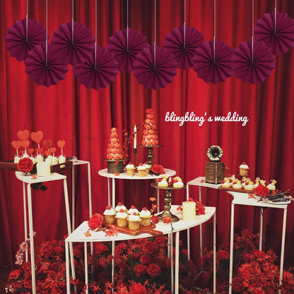Red Party Decorations,Paper Decorations for Party,Girls Party Decorations Party Paper Fans Bulk