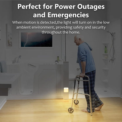USB Rechargeable Battery Night Light Indoor,Stick-on Motion Sensor Puck Night Lights-No Need Plug