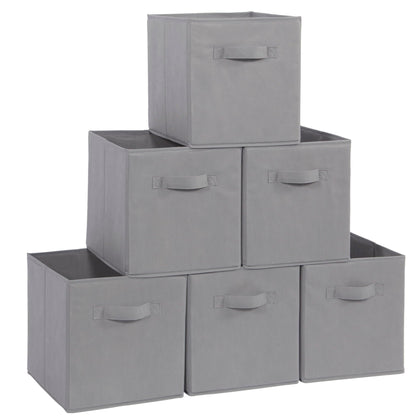 STORAGEIDEAS Storage Cubes, 11 Inch Cube Storage Bins, Set of 8, Fabric Foldable Storage Bins With