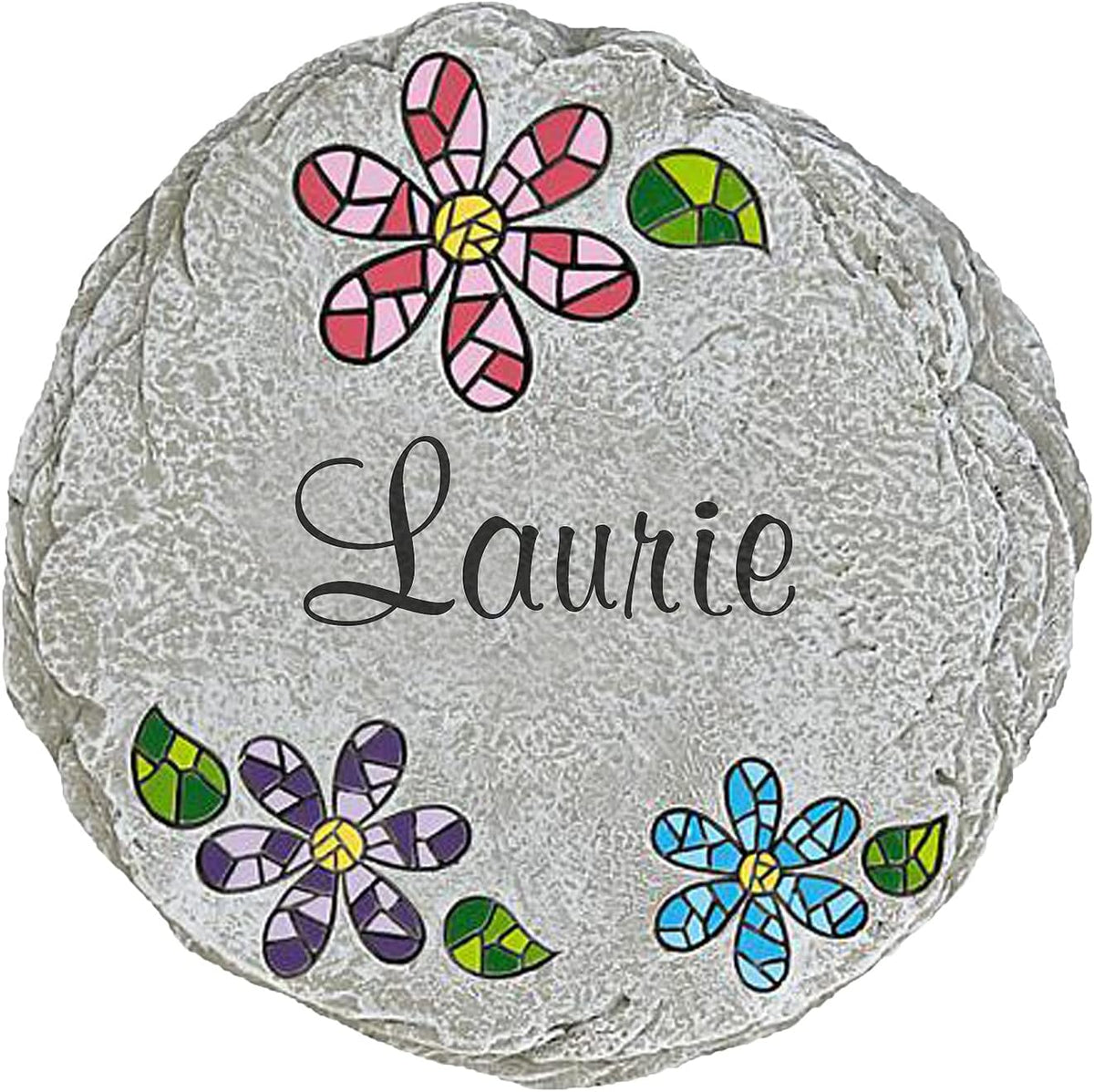 Let's Make Memories Personalized Mosaic Garden Stone - for Grandma, Mom – Small Stone - Personalize