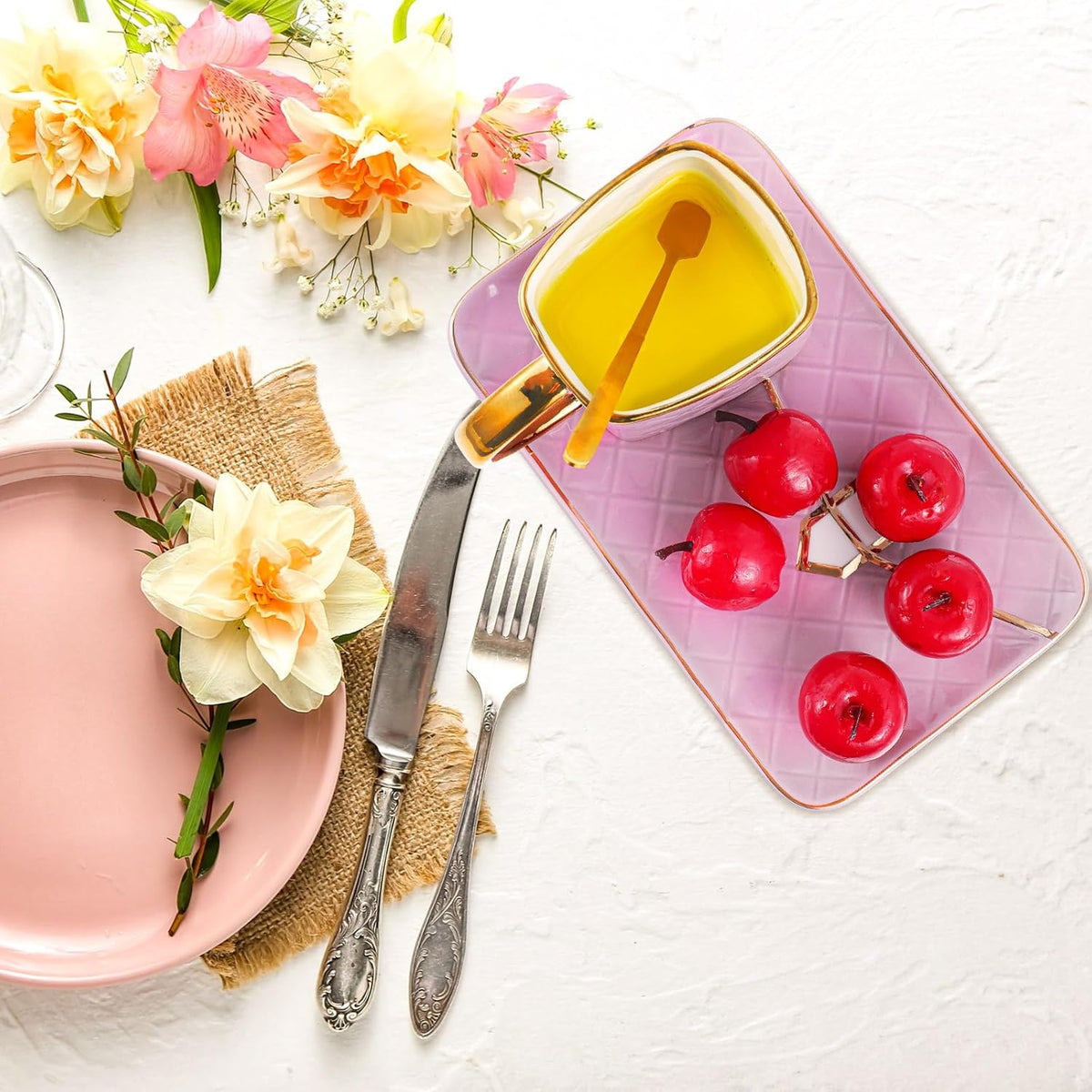 Zubebe 1 Set Coffee Mug Elegant Handbag Shaped Cup Modern Ceramic Purse Mug with Spoon and Saucer