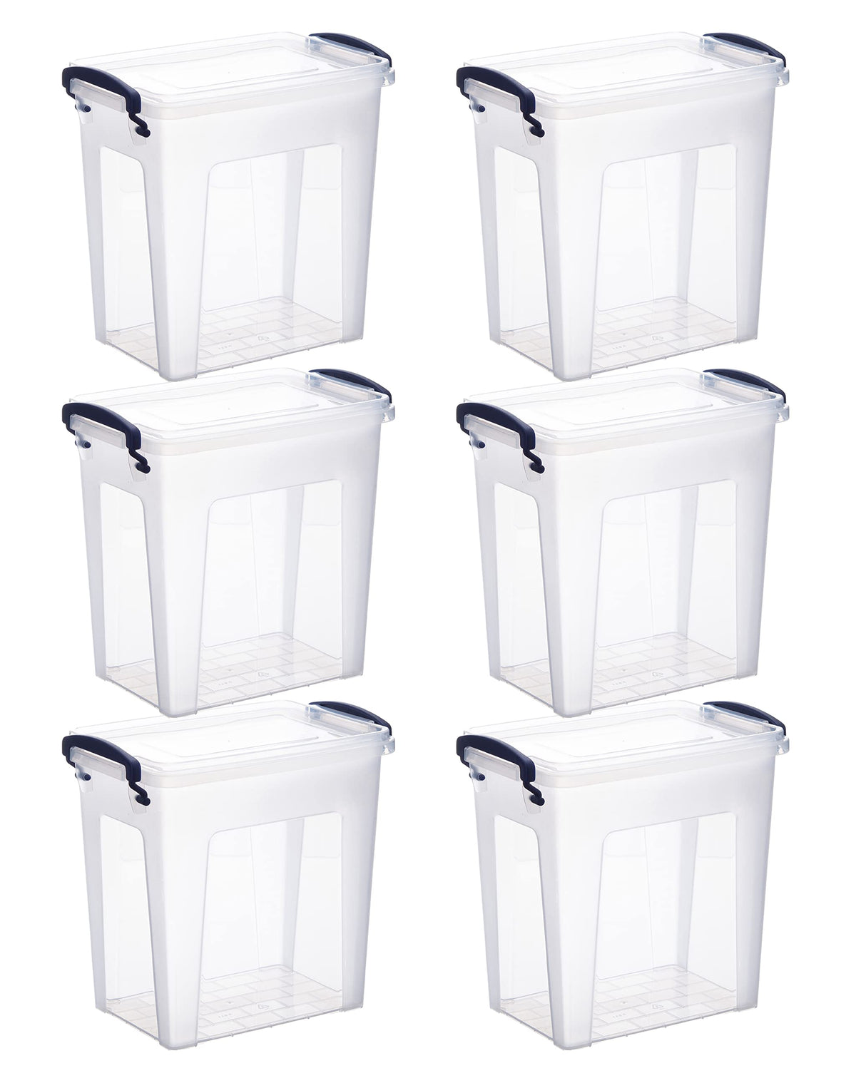 Superio Clear Storage Boxes with Lids, 8.75 Quart Plastic Container Bins for Organizing, Stackable