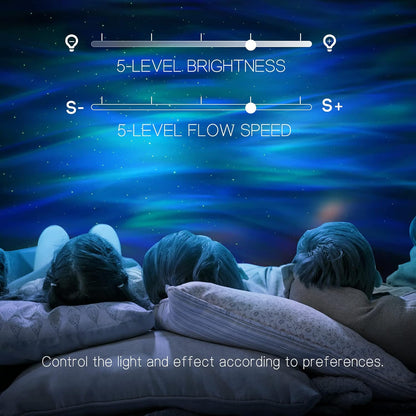 Northern Galaxy Light Aurora Projector with 33 Light Effects, LED Star Projector for Bedroom Nebula