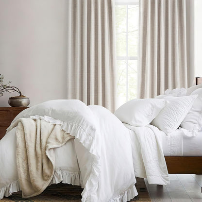 Bedroom Blackout Curtains 63 Inches (5-1/4FT) Long 2 Panel Set,Thermal Curtains for Summer Heat