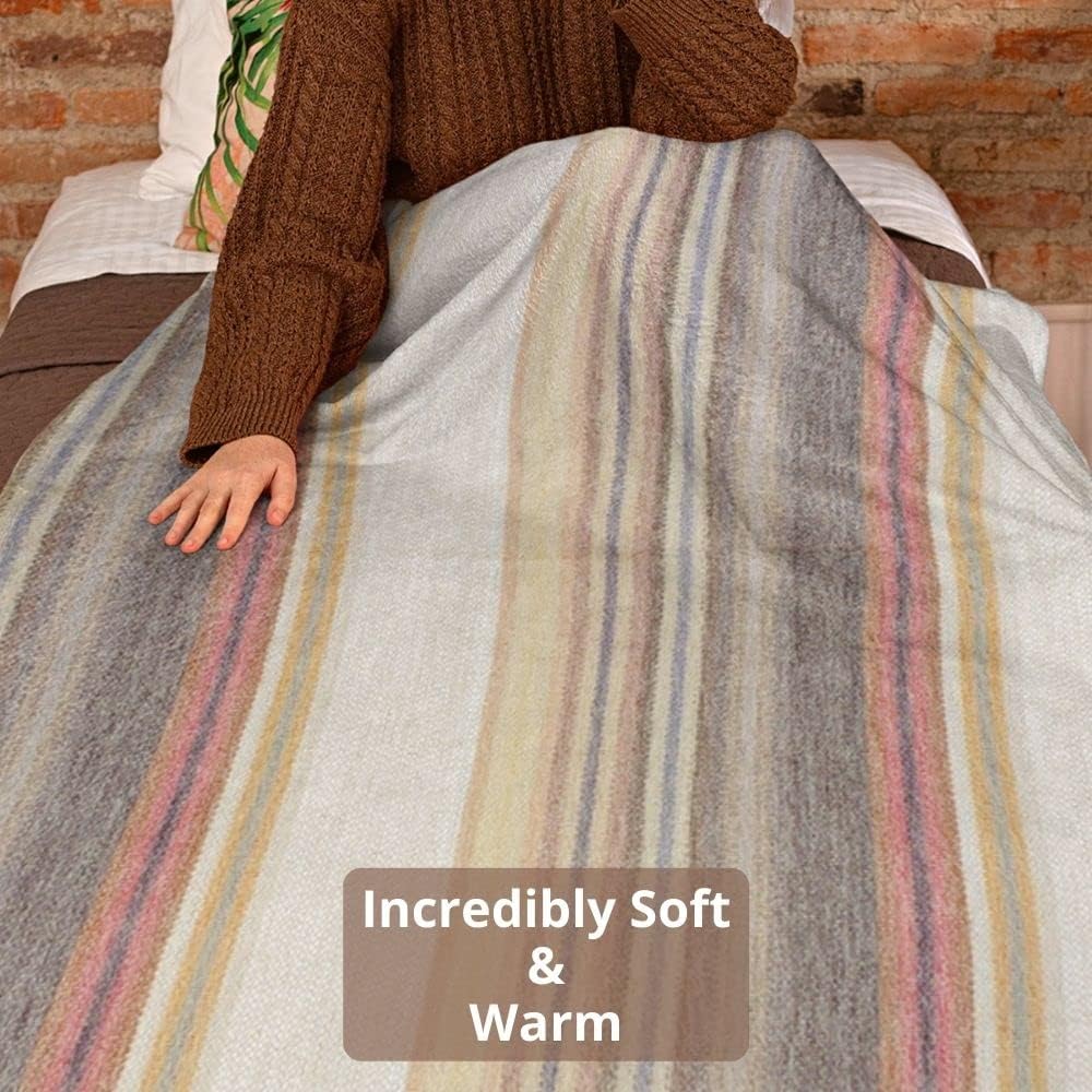 Alpaca Wool Throw Blanket | Super Soft, Lightweight, Breathable and Hypoallergenic | Non-Itchy or