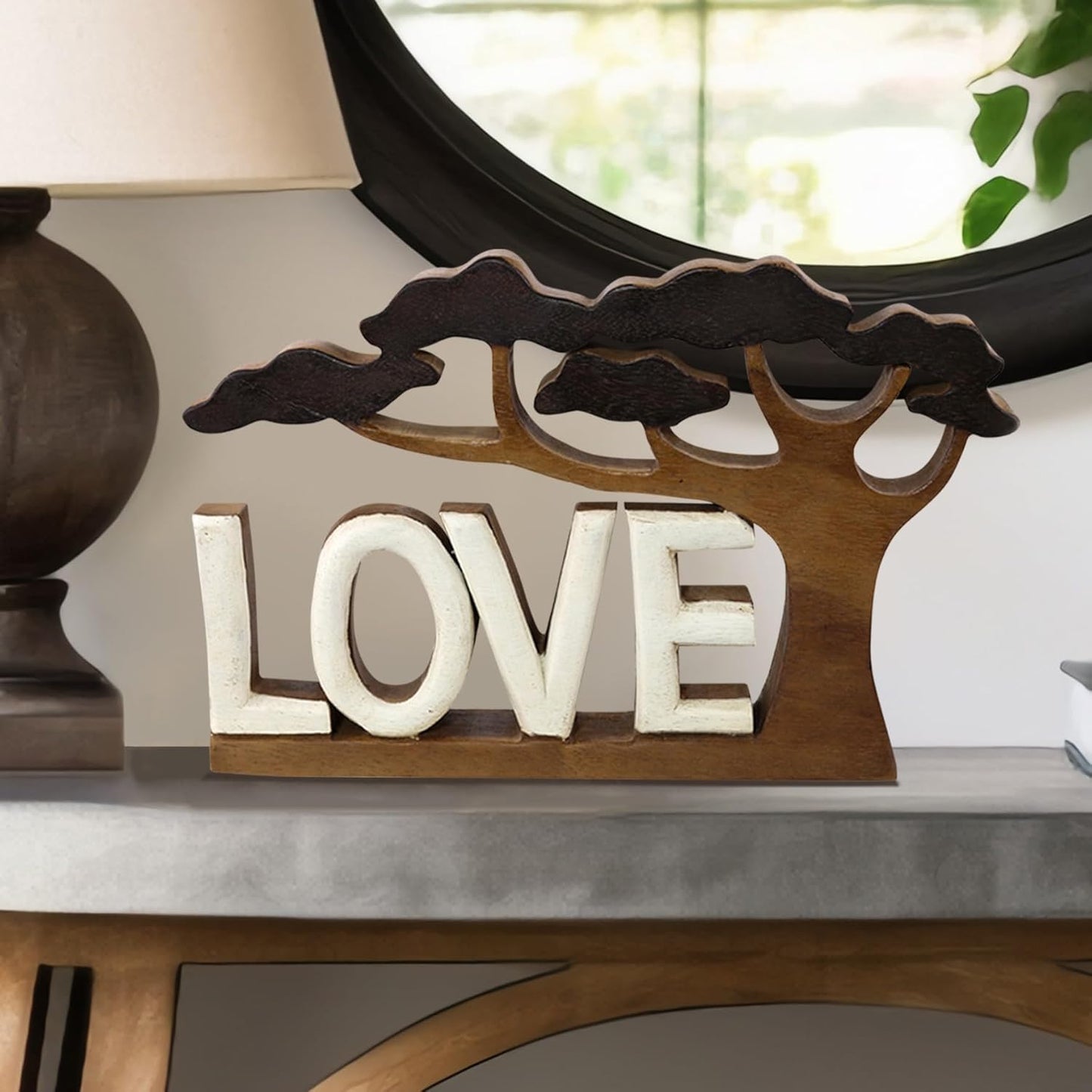 Decozen Gifts for Mom - Wooden Love Letters Sculpture - Mother's Day Birthday Gifts, Home, Office