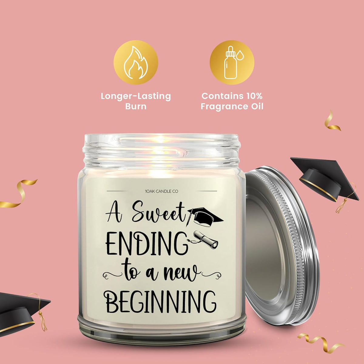 1OAK Vanilla Scented Candles Gifts for Women - Graduation Candle - 2025 Graduation Gifts for Her