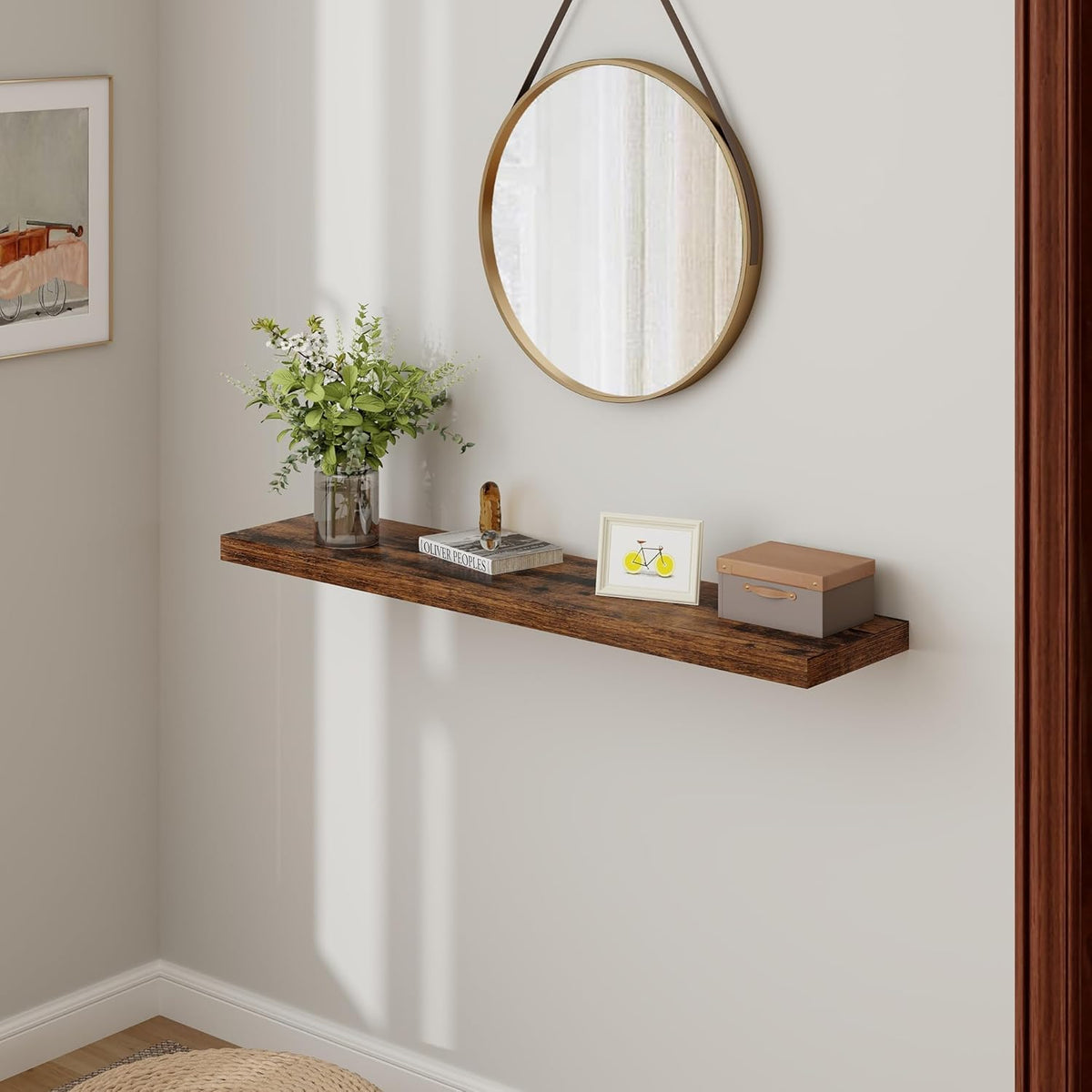 Floating Shelves 48 Inch Long, 48"W x 9"D Wall Shelf Invisible Bracket, 9 Inch Deep Floating Shelf