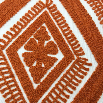 Alysheer Embroidered Decorative Throw Pillow Covers 18x18 inches Set of 2 Pieces, Boho Geometric