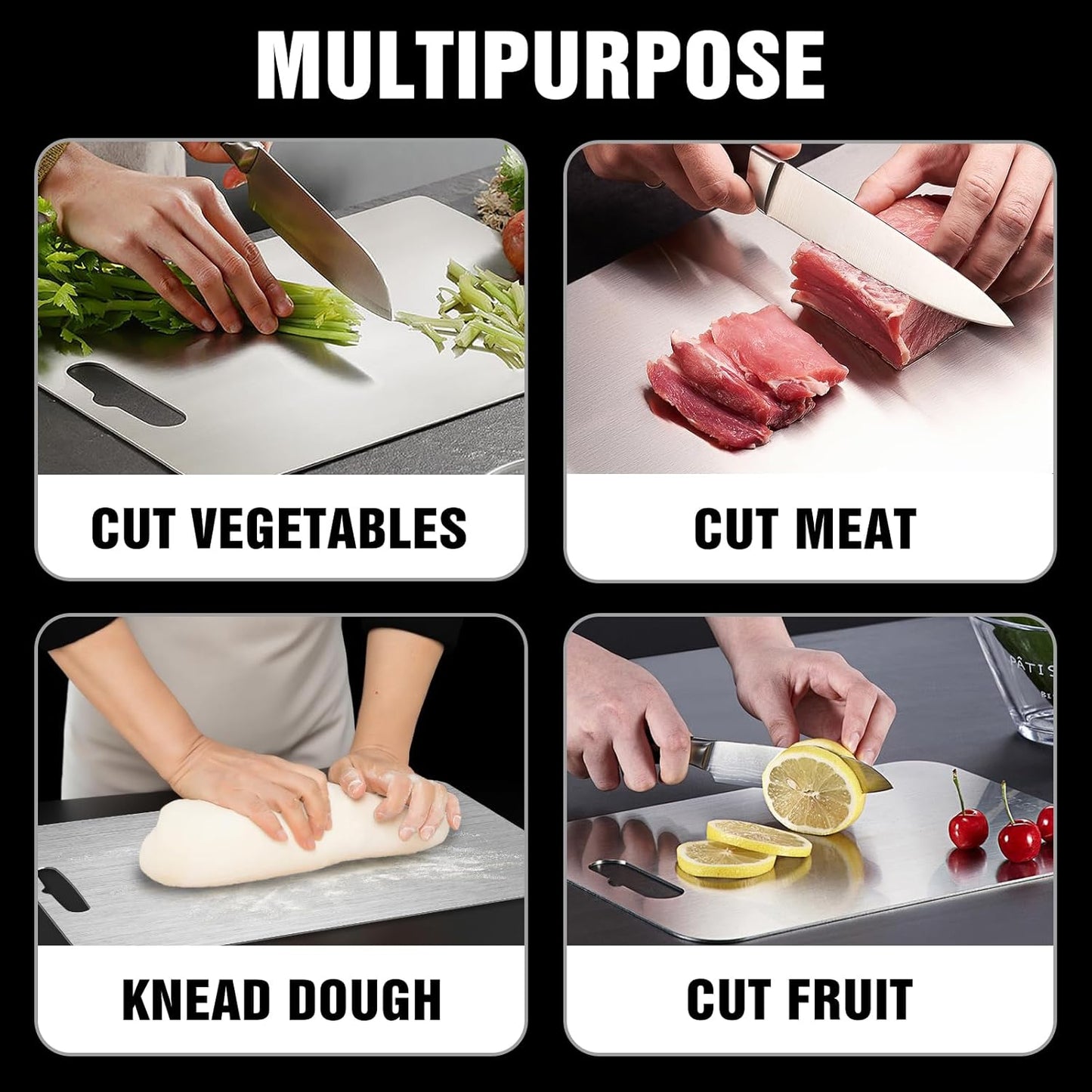 Titanium Cutting Board for Kitchen - 100% Pure Titanium Cutting Boards Non Toxic - 2025 New Upgrade