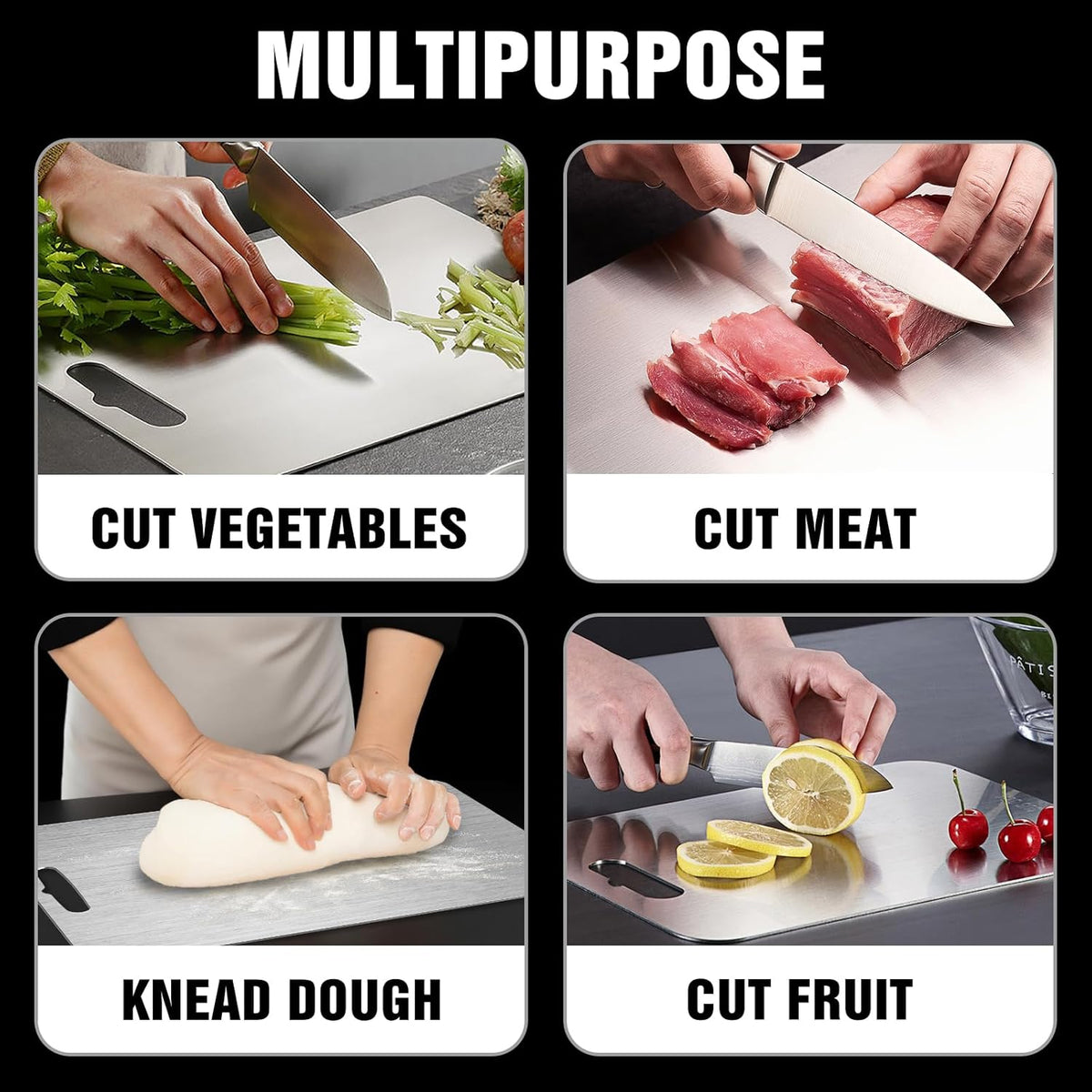 Titanium Cutting Board for Kitchen - 100% Pure Titanium Cutting Boards Non Toxic - 2025 New Upgrade