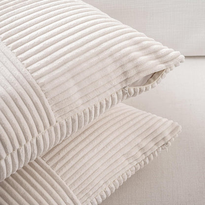 Fancy Homi Set of 2 Cream Boho Long Lumbar Body Decorative Throw Pillow Cover 14x36 Inch for Bed