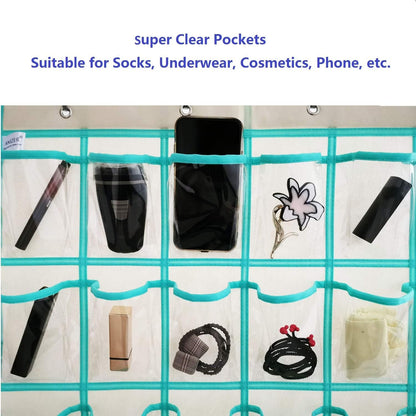 Classroom Pocket Chart for Phone Calculator Holder Over The Door Hanging Closet Jewelry Organizer