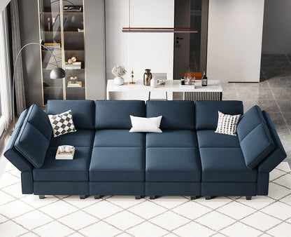 Belffin Modular Sectional Sofa with Storage Chaises Sectional Sleeper Sofa Couch 8 Seat Sectional