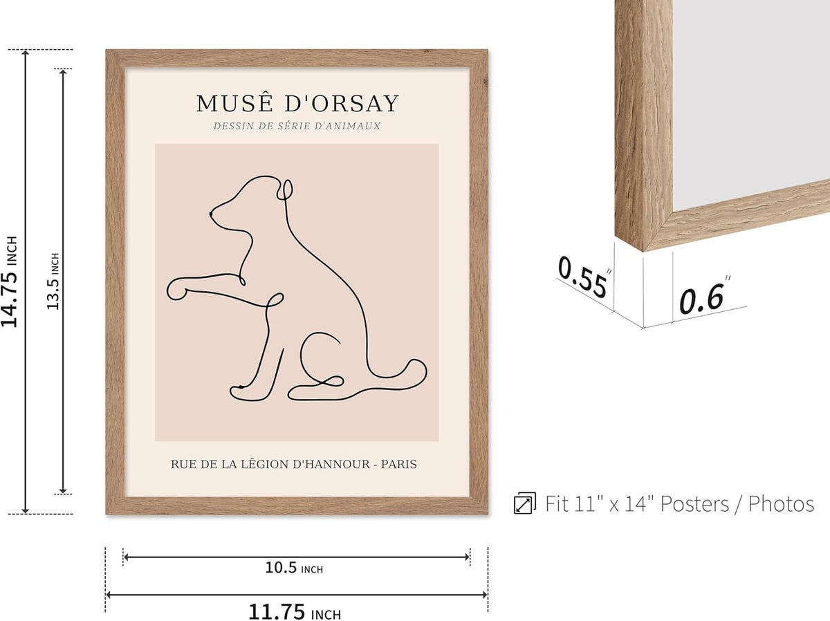 Poster Master Vintage Poster - Retro One Line Dog Drawing Print - Dog Art - Minimal Gift for Men