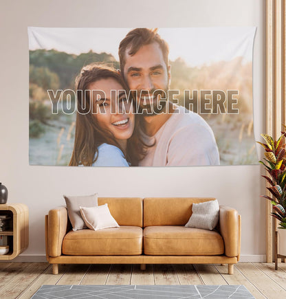 Personalized Custom Tapestry - Ships Next Business Day, Made in USA - Upload Your Own Image for a