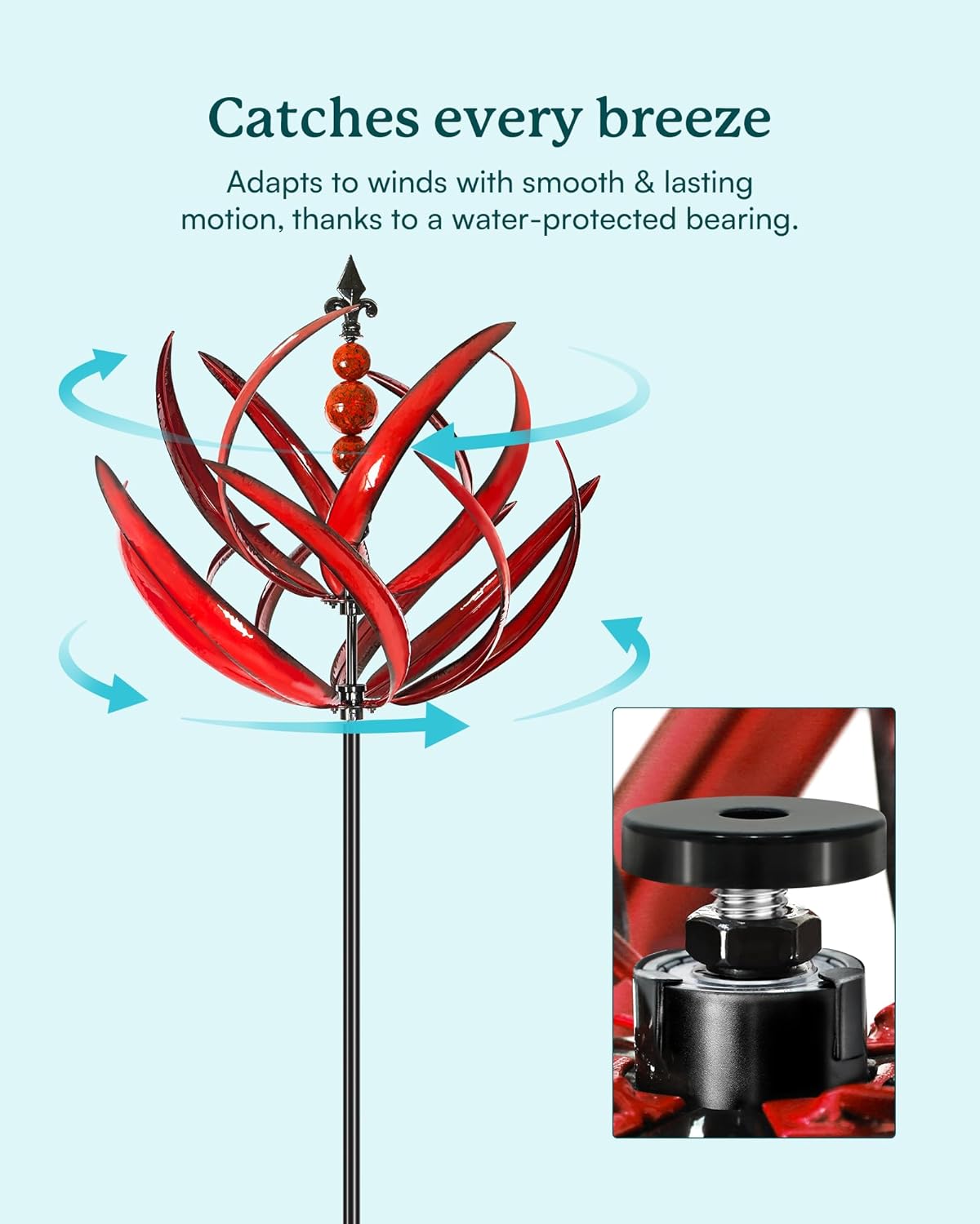 Yard Garden Wind Spinners - 91" Height Extra Large Wind Spinners Outdoor Metal, Kinetic Wind