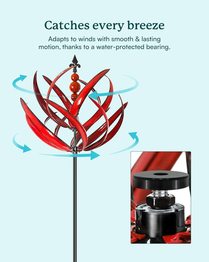 Yard Garden Wind Spinners - 91" Height Extra Large Wind Spinners Outdoor Metal, Kinetic Wind