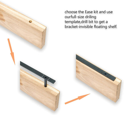 38'' Heavy-Duty Floating Shelf Bracket, Hidden Shelf Bracket for Fireplace Racks and Shelves, if