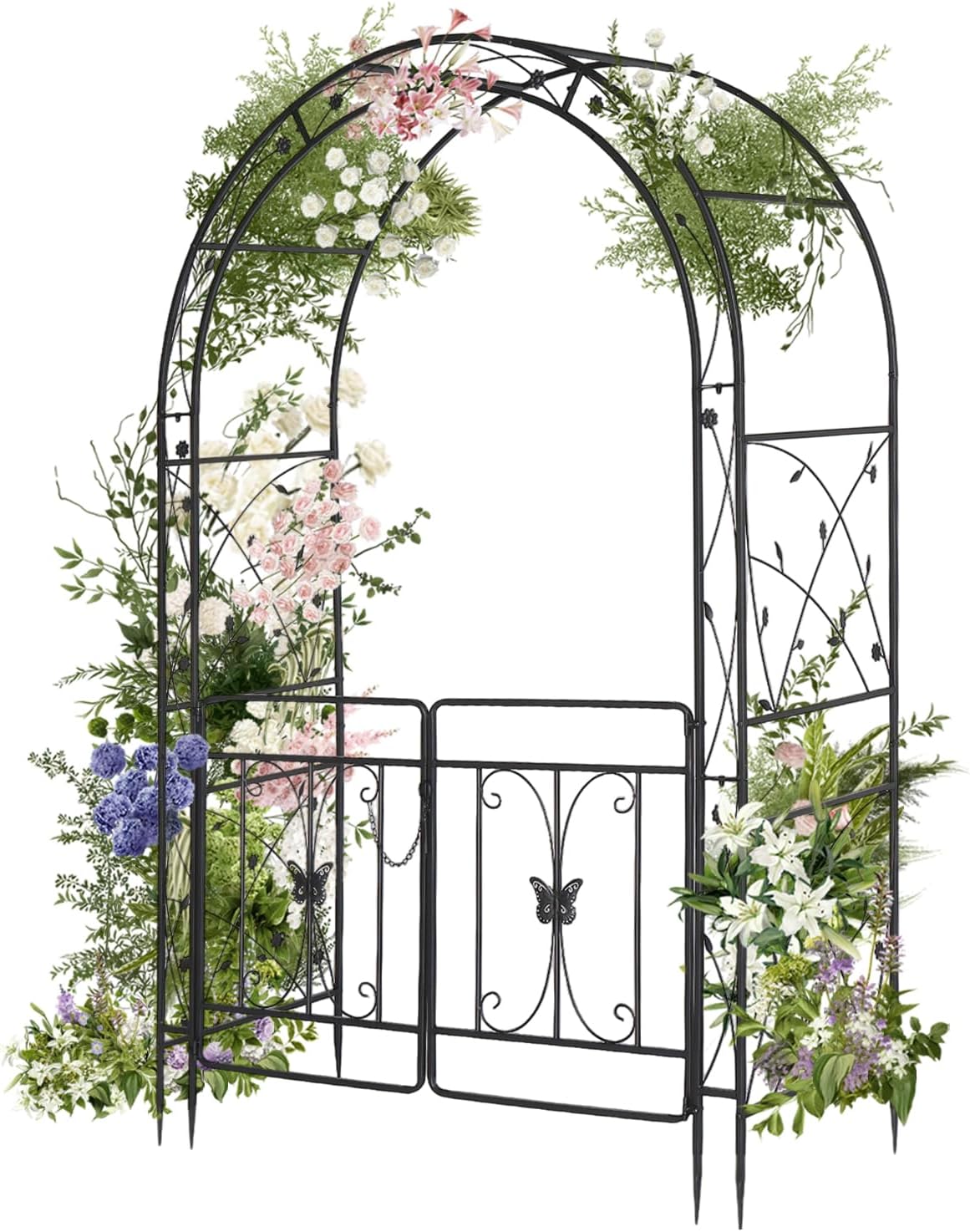 VINGLI Garden Arbor Arch, Wedding Arch Archway for Ceremony Party, Trellis for Plant Climbing