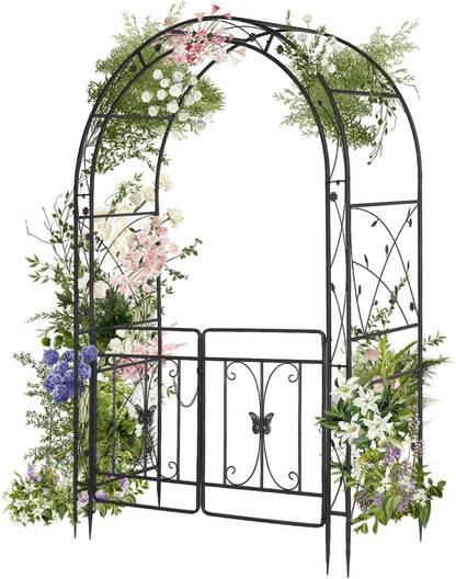 VINGLI Garden Arbor Arch, Wedding Arch Archway for Ceremony Party, Trellis for Plant Climbing