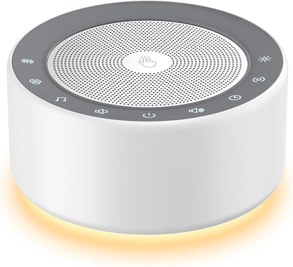 Kipcush White Noise Sound Machine with Nursery Lamp, Mood Lighting, 7 Colour Night Light, 30