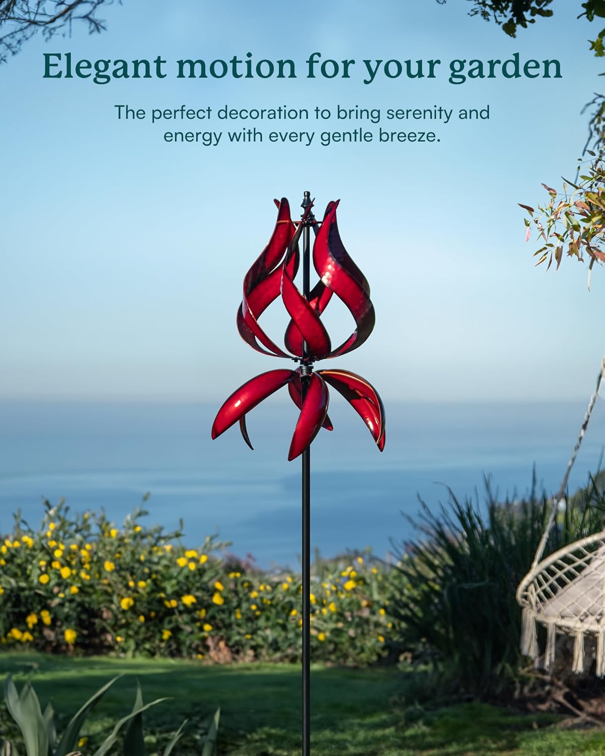 Yard Garden Wind Spinners - Large Outdoor Metal Wind Spinners with Stake, Yard Art Lawn Garden