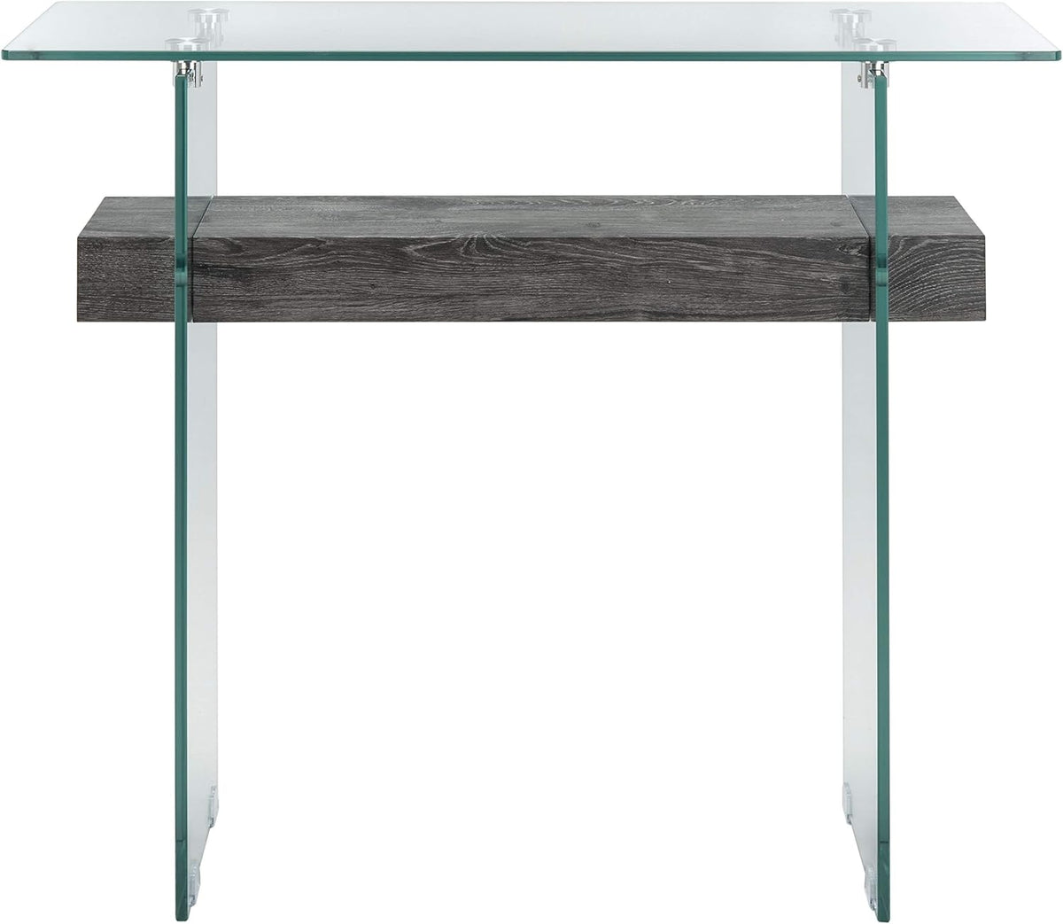 Safavieh Home Kayley Glass and Black Oak Console Table