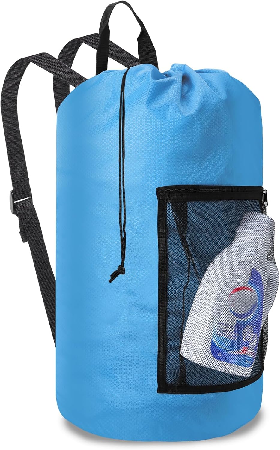 Femuar Laundry Bag Backpack Durable Laundry Bag with Shoulder Straps and Mesh Pockets Portable