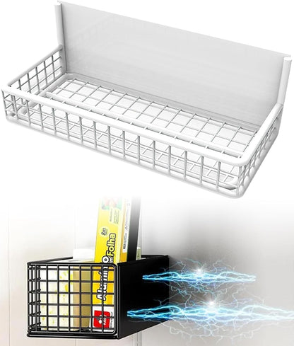 Magnetic Basket Fridge Organizer Wire Bins Pencil Holder Whiteboard Accessories Home Kitchen