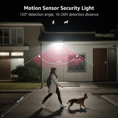 Lepro Solar Lights for Outside, WL5000 Motion Activated Security Lights, Separate Solar Panel, 3