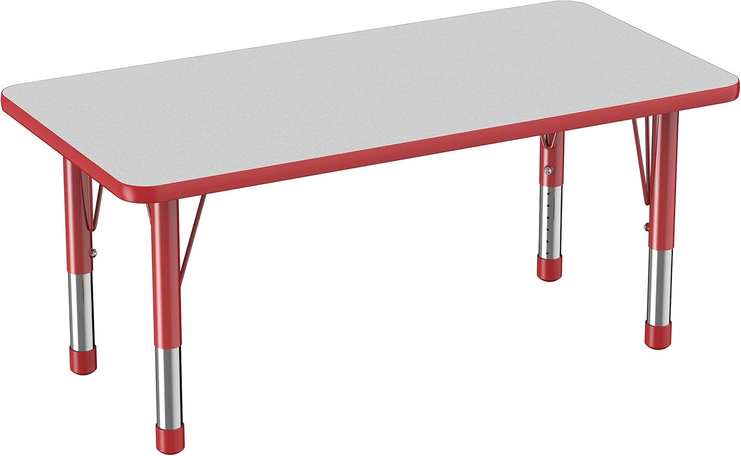 FDP Rectangle Activity School and Kids Classroom Table (24 x 48 inch), Toddler Legs, Adjustable