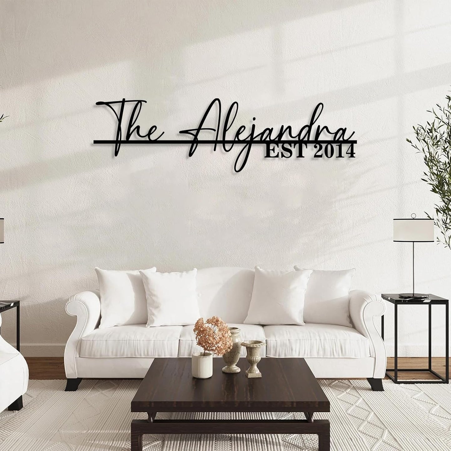 Personalized Family Name Sign | Custom Metal Sign | Metal Wall Art | Last Name Signs for Home |