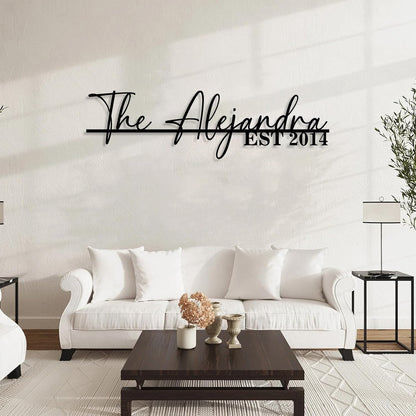 Personalized Family Name Sign | Custom Metal Sign | Metal Wall Art | Last Name Signs for Home |