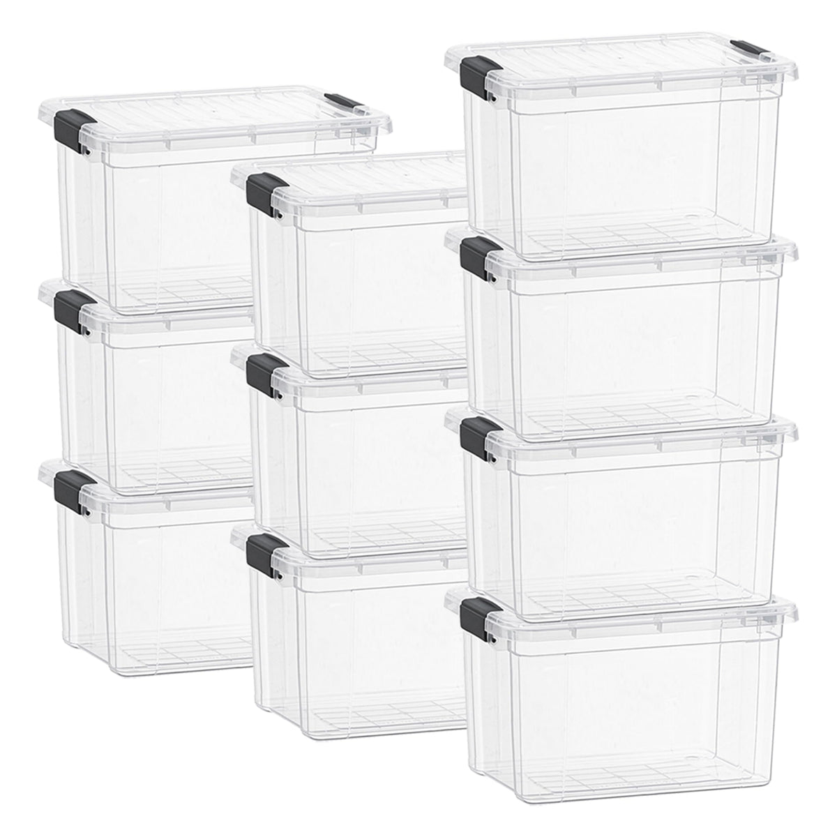 Superio Clear Storage Box with Lid, 49 Quart Plastic Container Bins for Organizing, Stackable